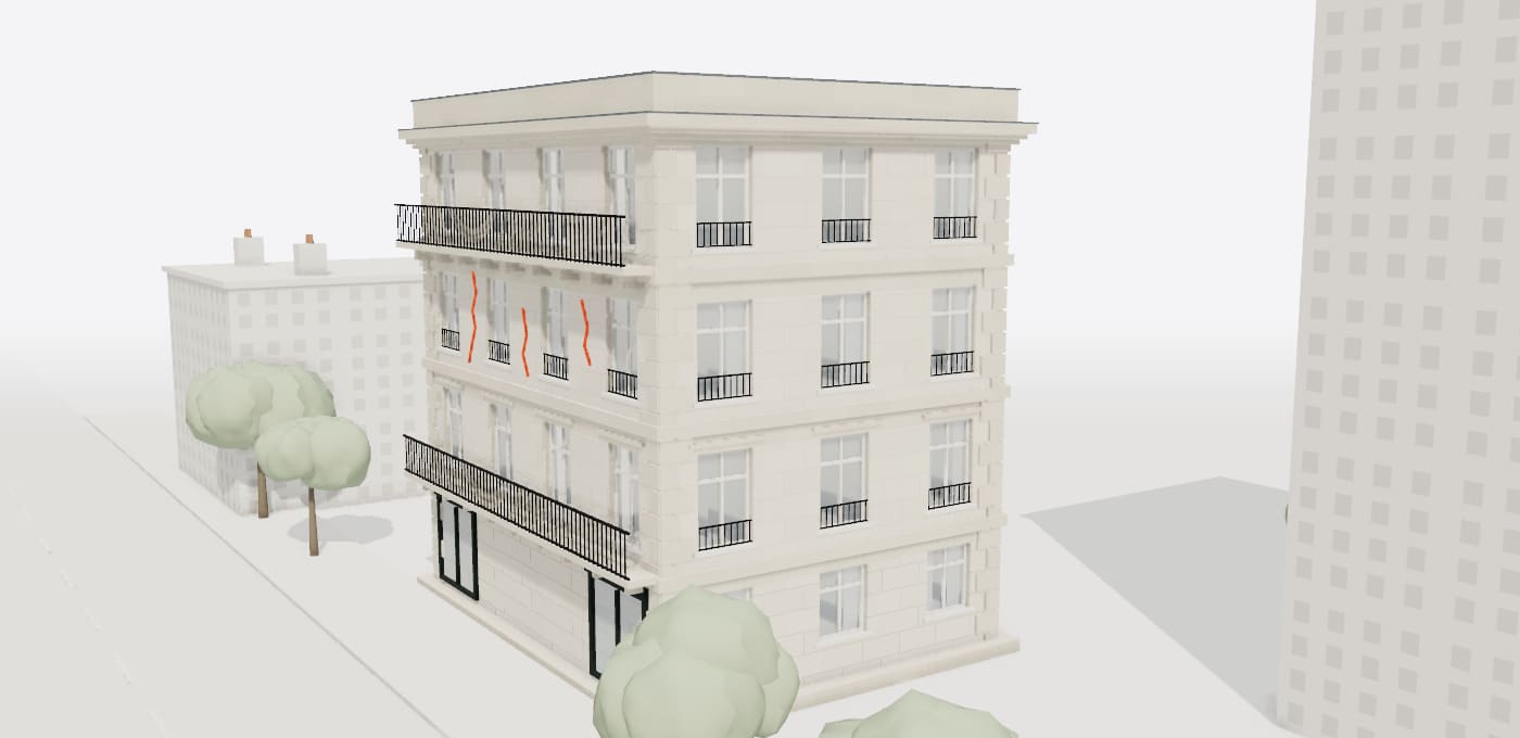 Maquette 3D : Expertise fissures
