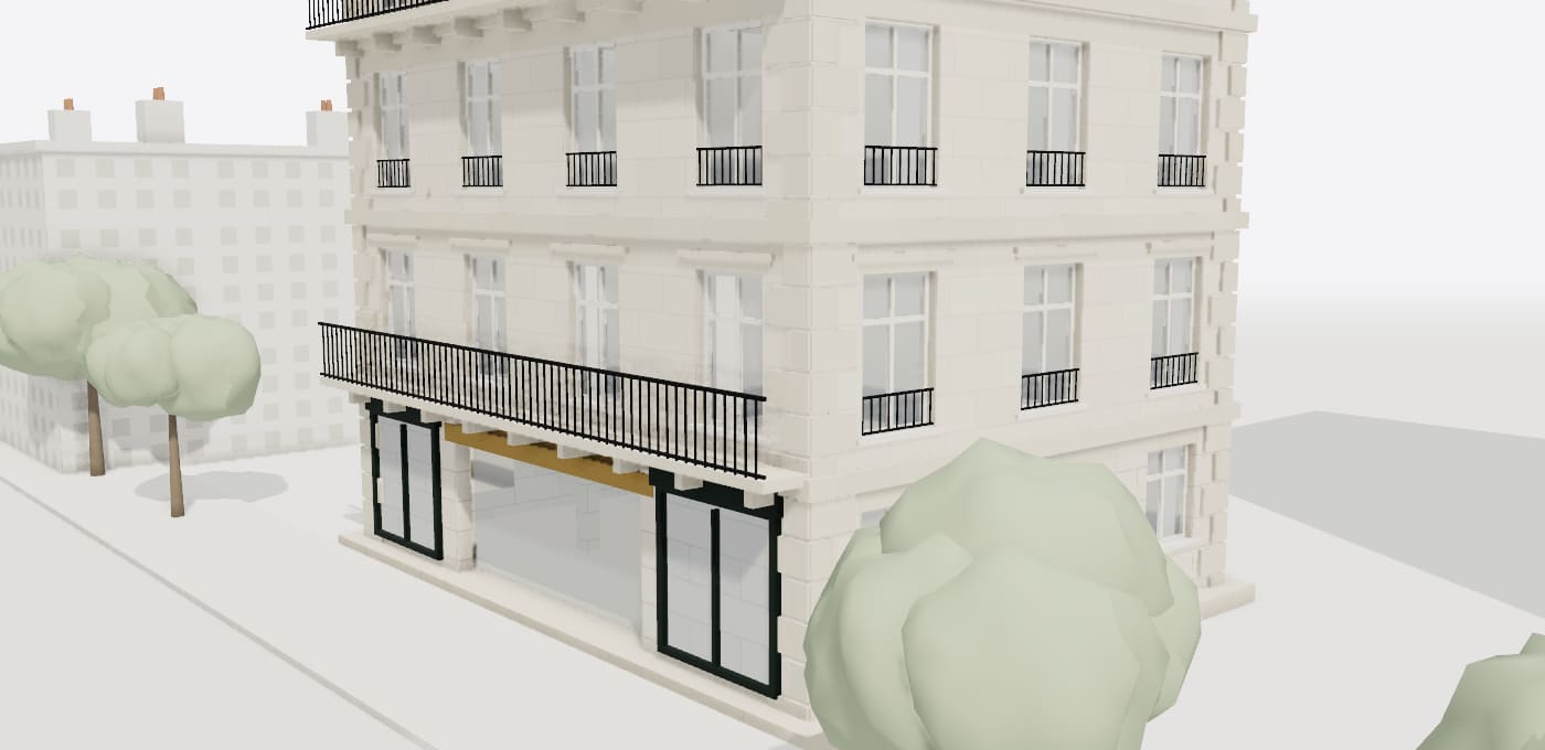 Maquette 3D : Ouverture mur porteur
