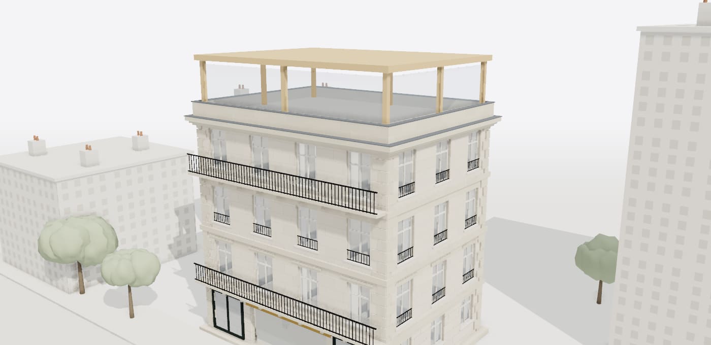 Maquette 3D : Renforcement & surélévation